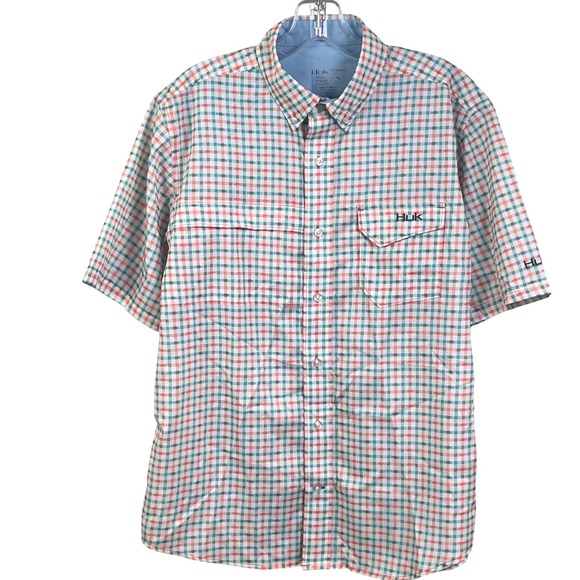 Huk Other - Huk Performance Blue Peach Fish Graphic Short Sleeve Shirt Size Small